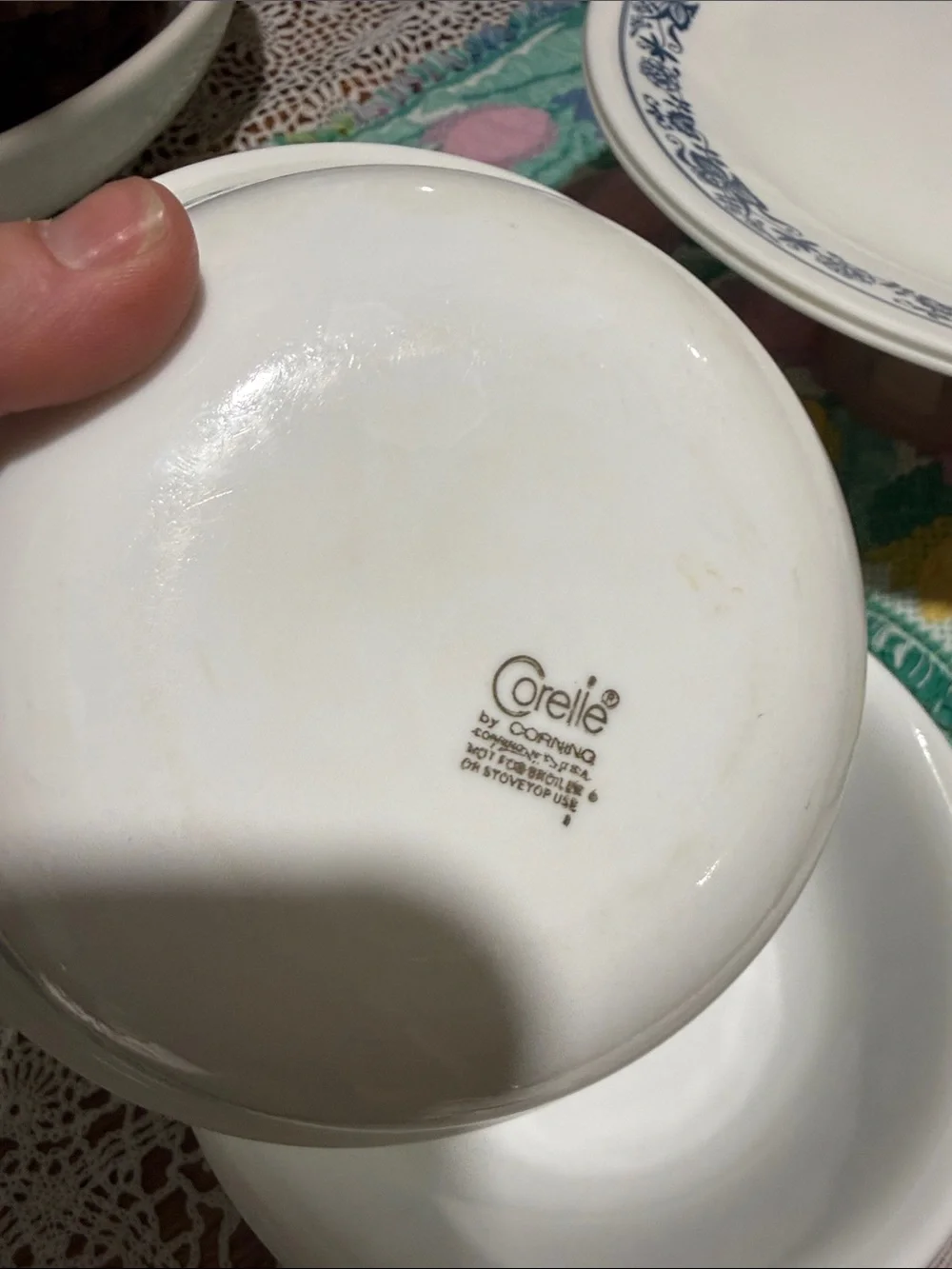 Corelle blue onion Danube plates and bowls set